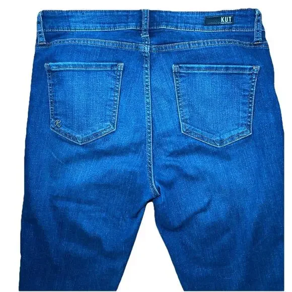 Kut From The Kloth Donna High Rise Ankle Skinny Jeans Women’s Size 8 Dark Wash - Picture 8 of 10